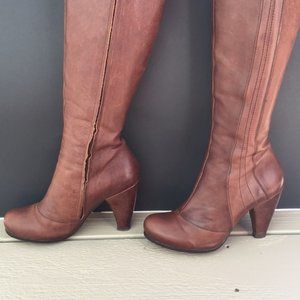 Anthropologie Boot EU7 Coclico tall tan brown